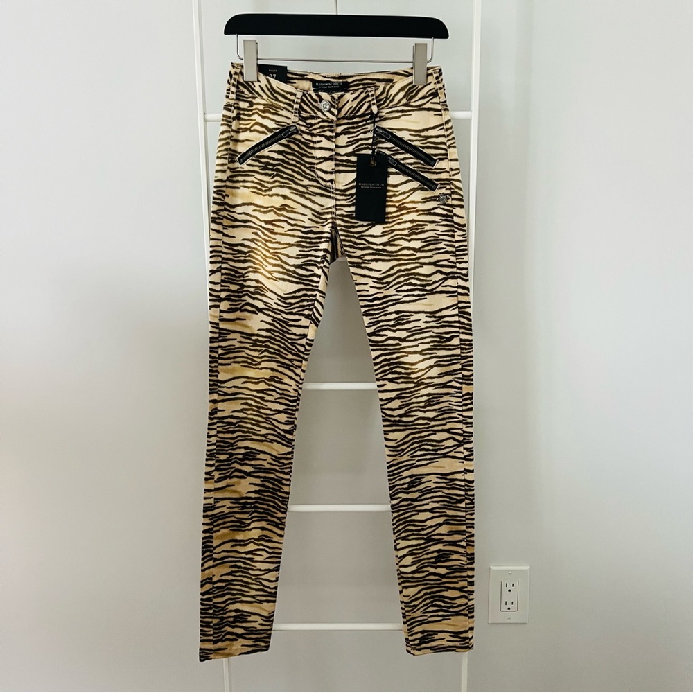SOLD—SCOTCH & SODA Maison Scotch Tiger Print Skinny Moto Jeans 27 4